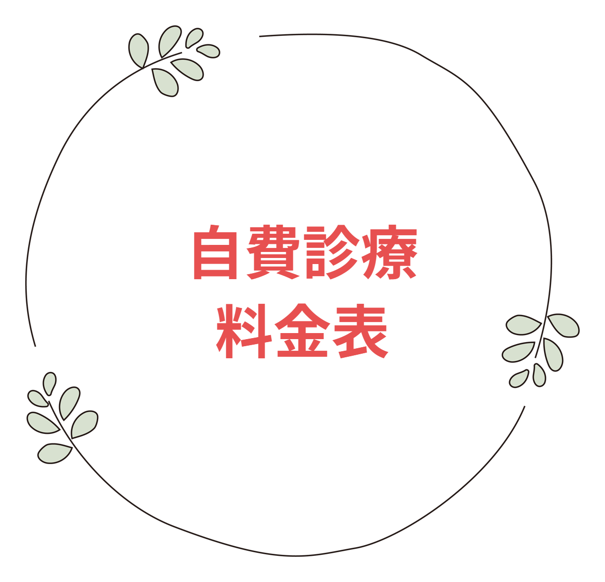 自費診療料金表